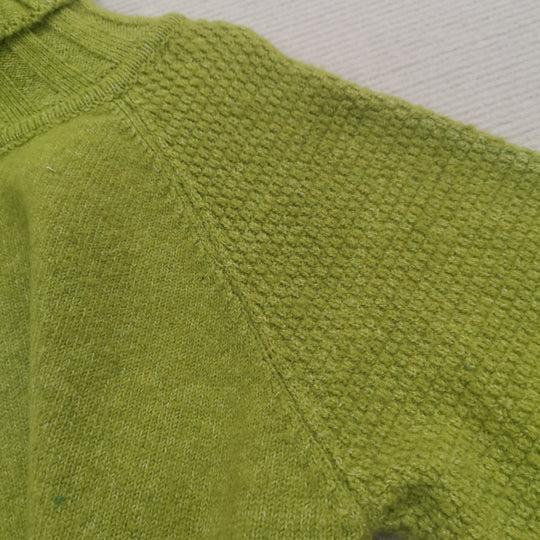 EB | Übergroßer Strickrollkragenpullover In Grasgrün