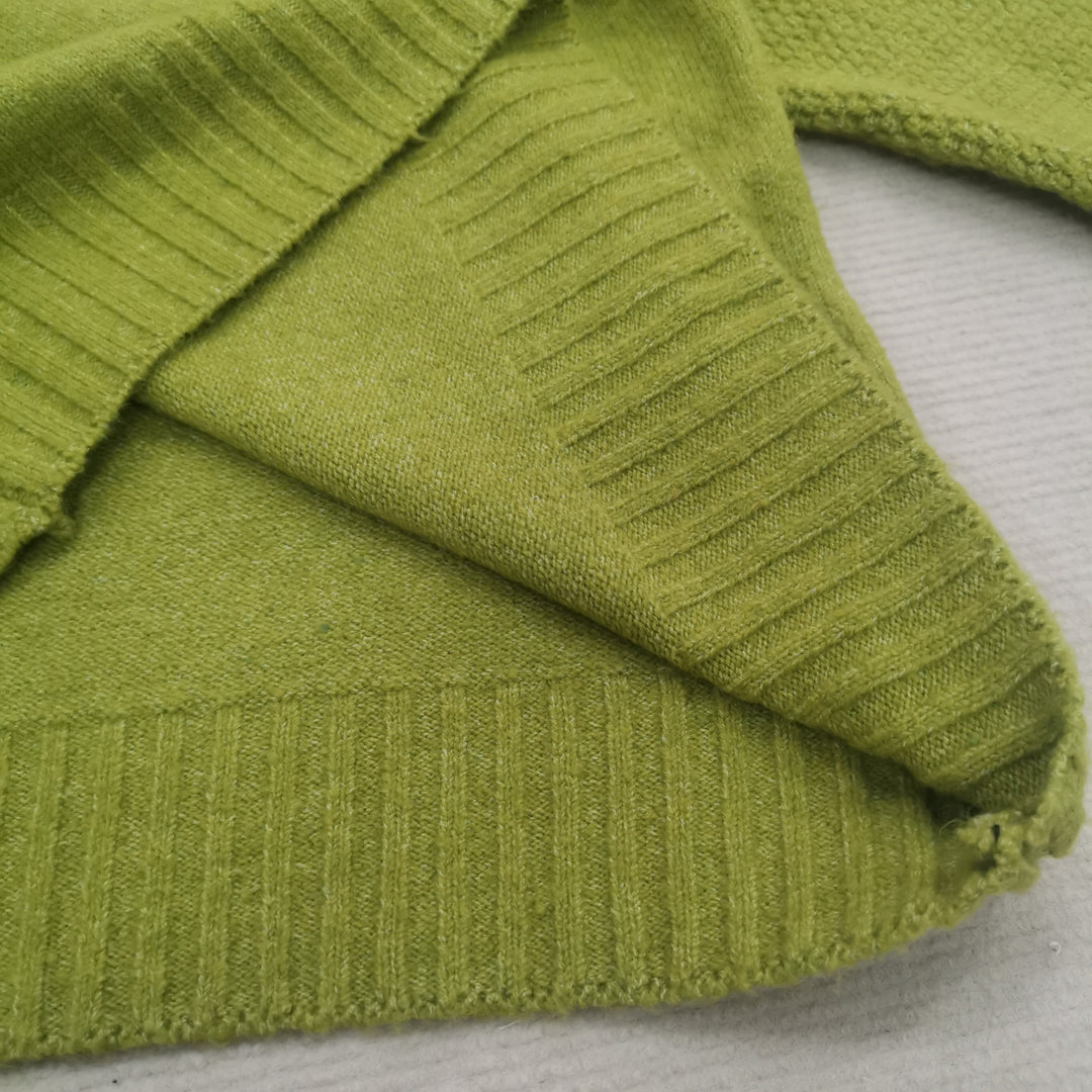EB | Übergroßer Strickrollkragenpullover In Grasgrün