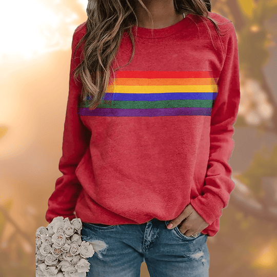 EB | Regenbogenstreifen Sweatshirt