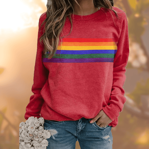 EB | Regenbogenstreifen Sweatshirt