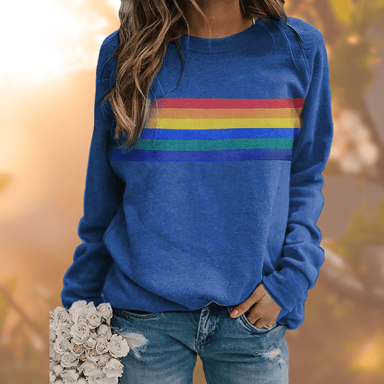EB | Regenbogenstreifen Sweatshirt