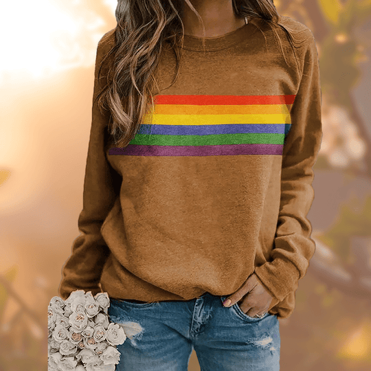 EB | Regenbogenstreifen Sweatshirt