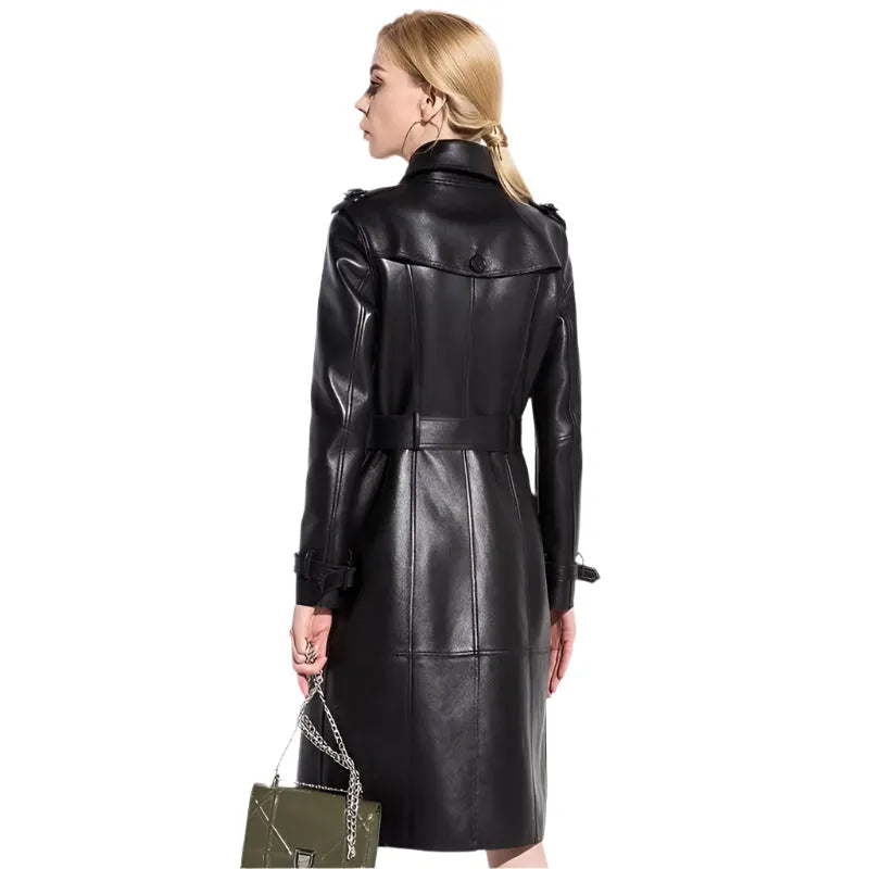 EB | NYC Leder Trenchcoat für Damen