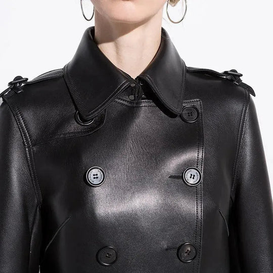EB | NYC Leder Trenchcoat für Damen