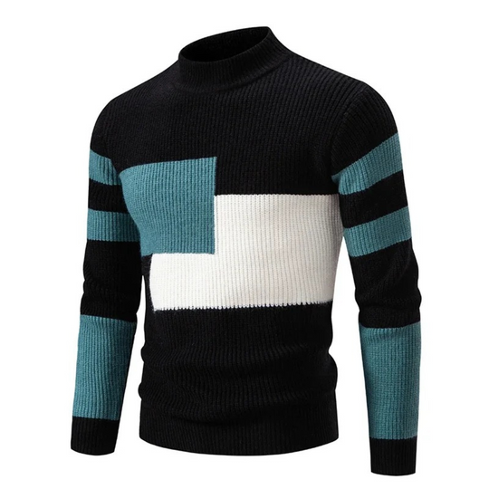 EB | Strickpullover mit Farbblöcken Weich und Warm Modernes Design