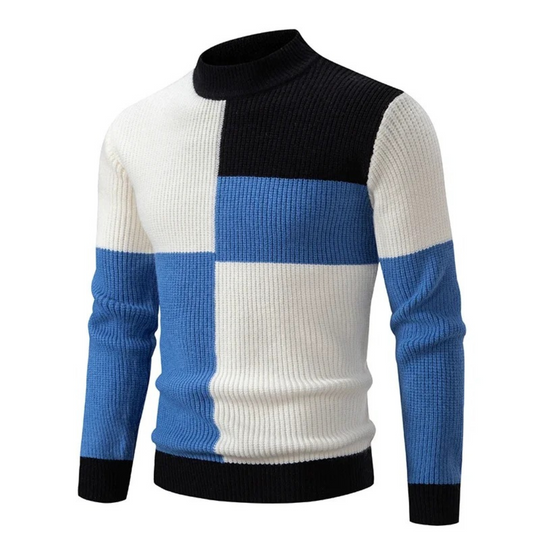 EB | Strickpullover mit Farbblöcken Weich und Warm Modernes Design