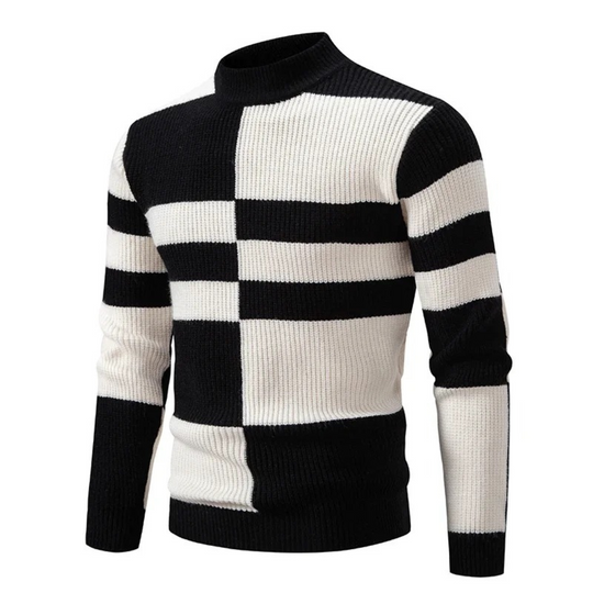 EB | Strickpullover mit Farbblöcken Weich und Warm Modernes Design