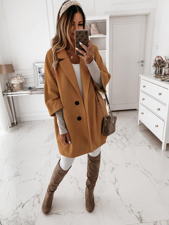EB | Damen Oversized Kokonmantel