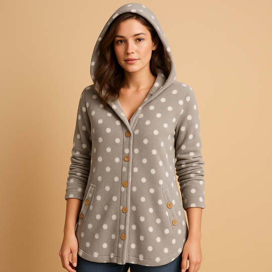 EB | Weiche Damen Teddyjacke mit Kapuze