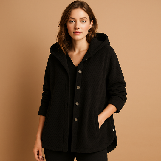 EB | Weiche Damen Teddyjacke mit Kapuze