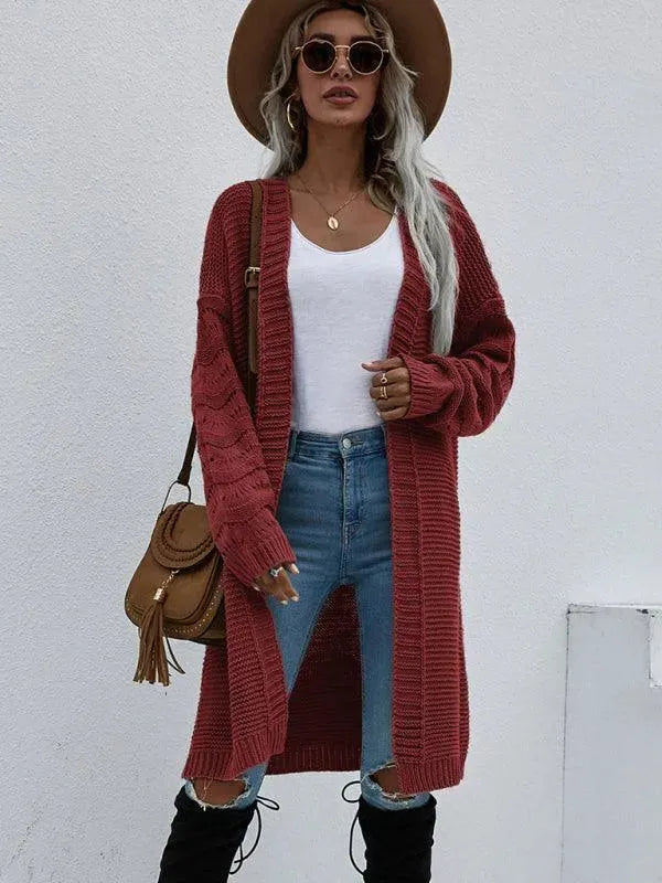 EB | Strick Lang Frauen Strickjacke Pullover