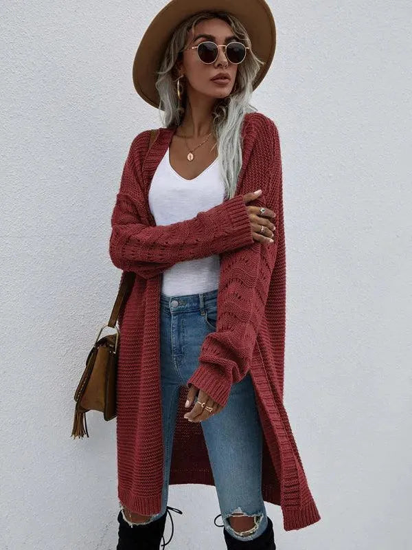 EB | Strick Lang Frauen Strickjacke Pullover