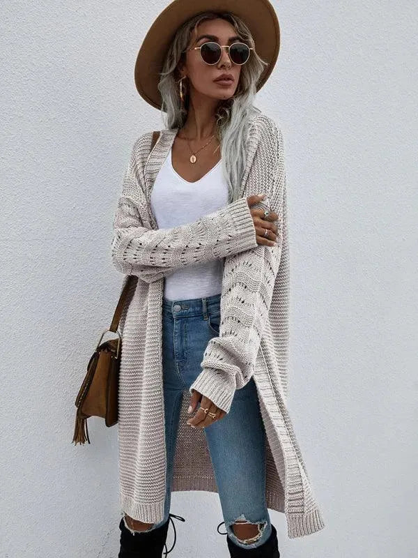 EB | Strick Lang Frauen Strickjacke Pullover