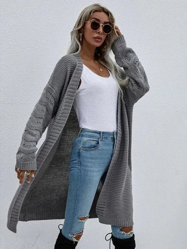 EB | Strick Lang Frauen Strickjacke Pullover