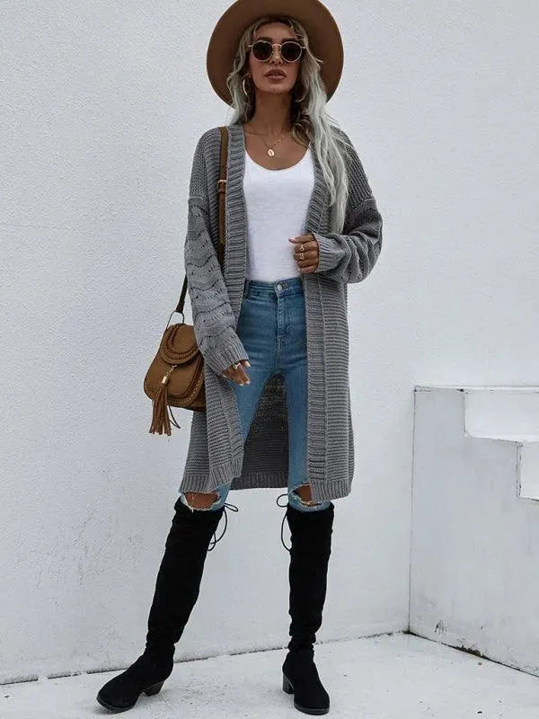 EB | Strick Lang Frauen Strickjacke Pullover