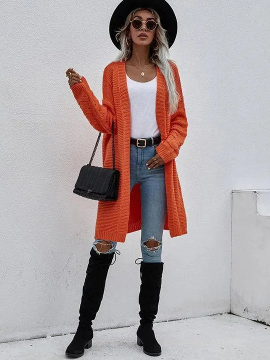 EB | Strick Lang Frauen Strickjacke Pullover