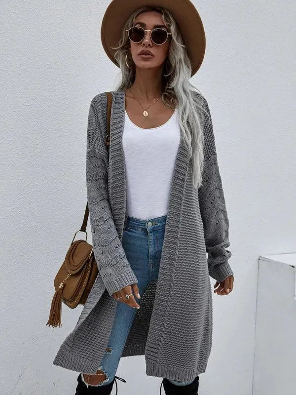 EB | Strick Lang Frauen Strickjacke Pullover