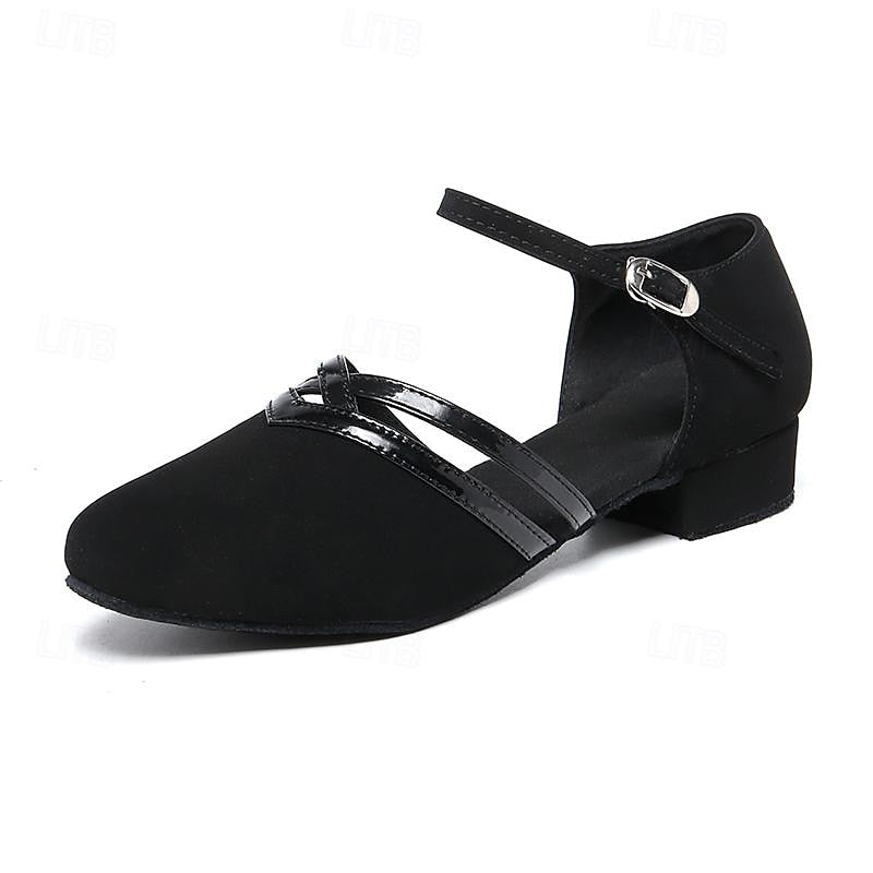 EB | Moderne Tanzschuhe für Damen Schwarz Hochwertiges Wildleder