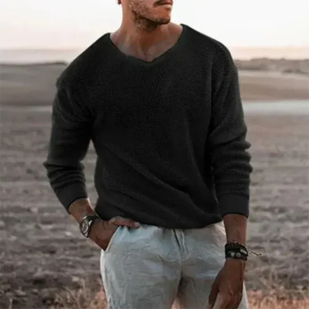 EB | Wärmer Herren Strickpullover mit langen Ärmeln