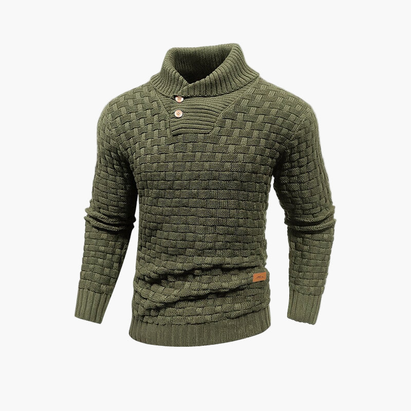 EB | Stylish Knit Sweater With Button Placket - Elegant Casual Look For Autumn & Winter