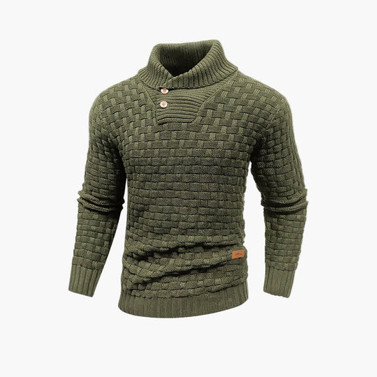 EB | Stylish Knit Sweater With Button Placket - Elegant Casual Look For Autumn & Winter
