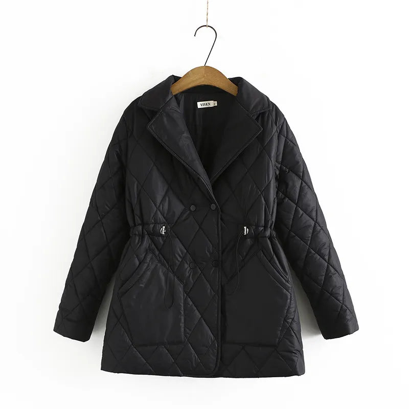 EB | Übergröße Argyle-Muster Polsterjacke - Stilvoll & Bequem