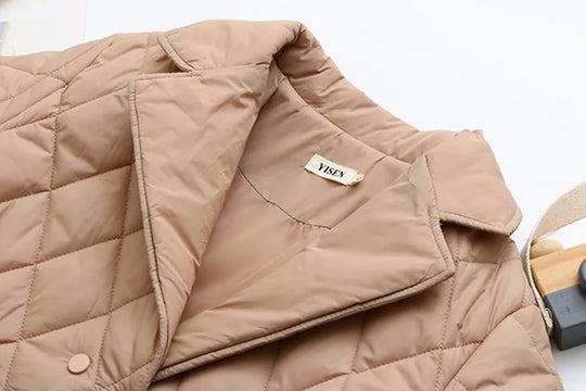 EB | Übergröße Argyle-Muster Polsterjacke - Stilvoll & Bequem