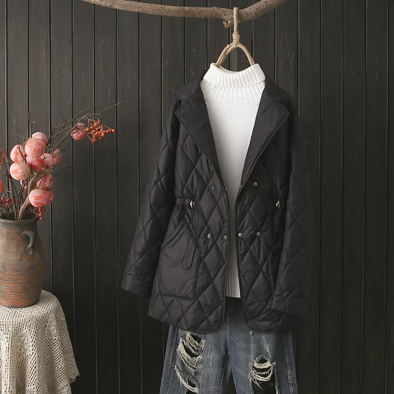 EB | Übergröße Argyle-Muster Polsterjacke - Stilvoll & Bequem