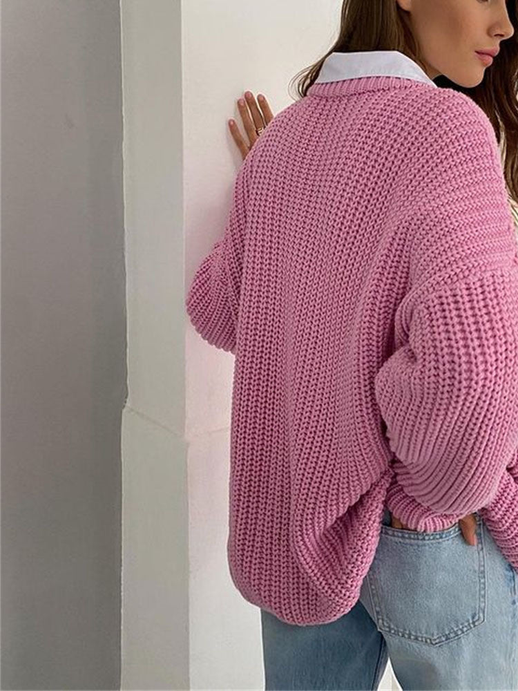 EB | Übergröße Grobstrickpullover für Damen