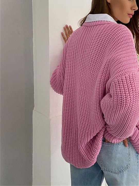 EB | Übergröße Grobstrickpullover für Damen