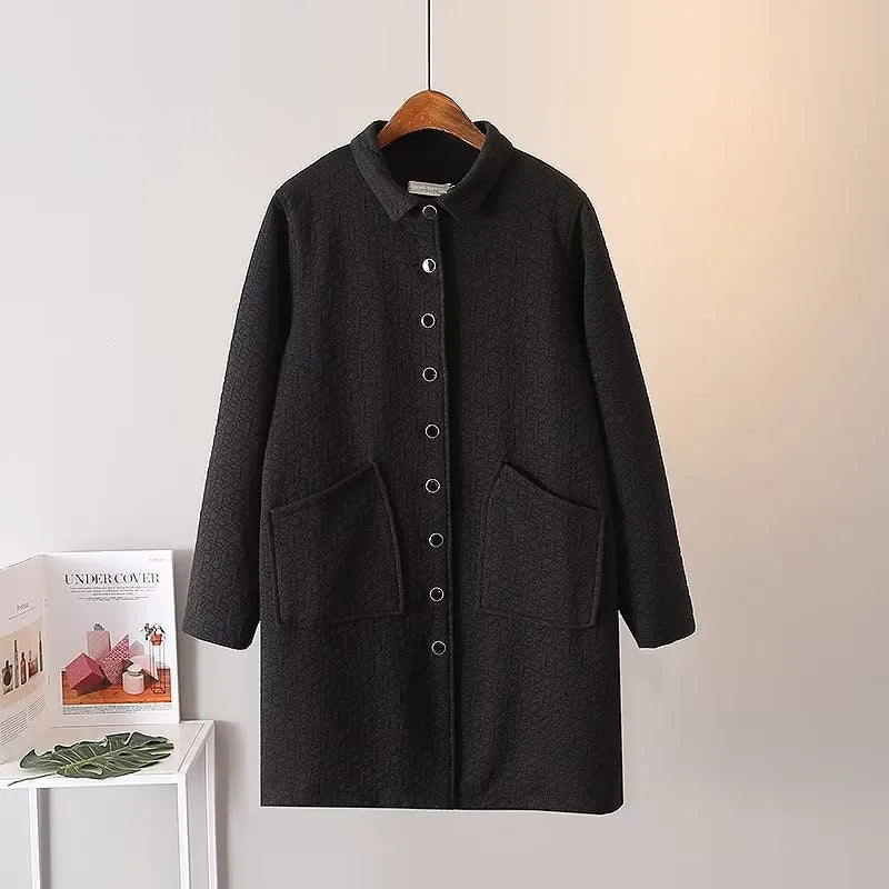 EB | Übergroße Prägung Dicke Jacke - Stylisch & Warm