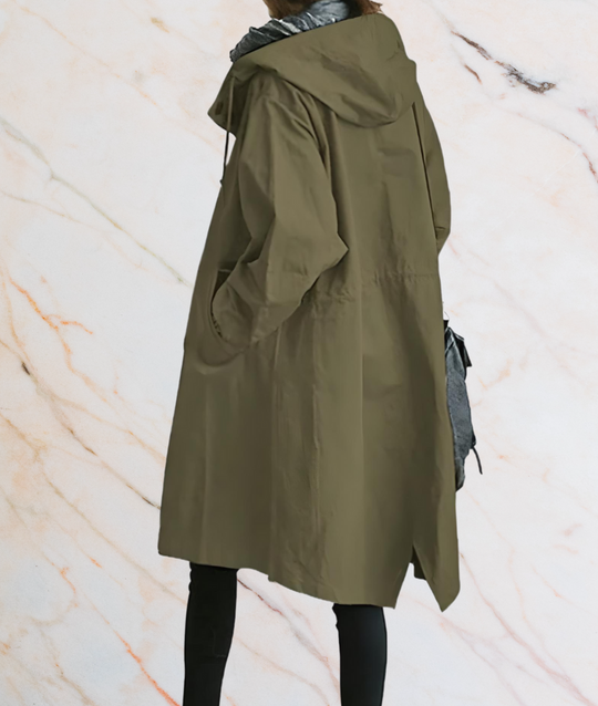 EB | Oversized Lange Jack mit Knöpfen und Tiefen Seitentaschen