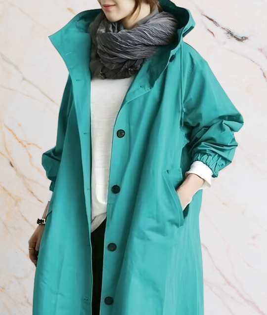 EB | Oversized Lange Jack mit Knöpfen und Tiefen Seitentaschen