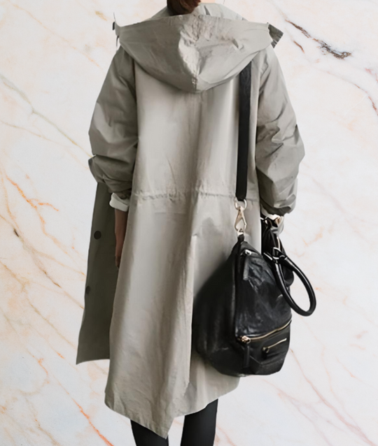 EB | Oversized Lange Jack mit Knöpfen und Tiefen Seitentaschen