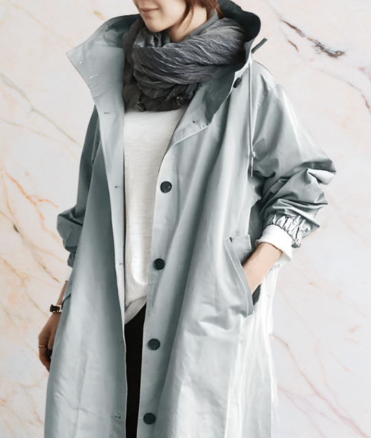 EB | Oversized Lange Jack mit Knöpfen und Tiefen Seitentaschen