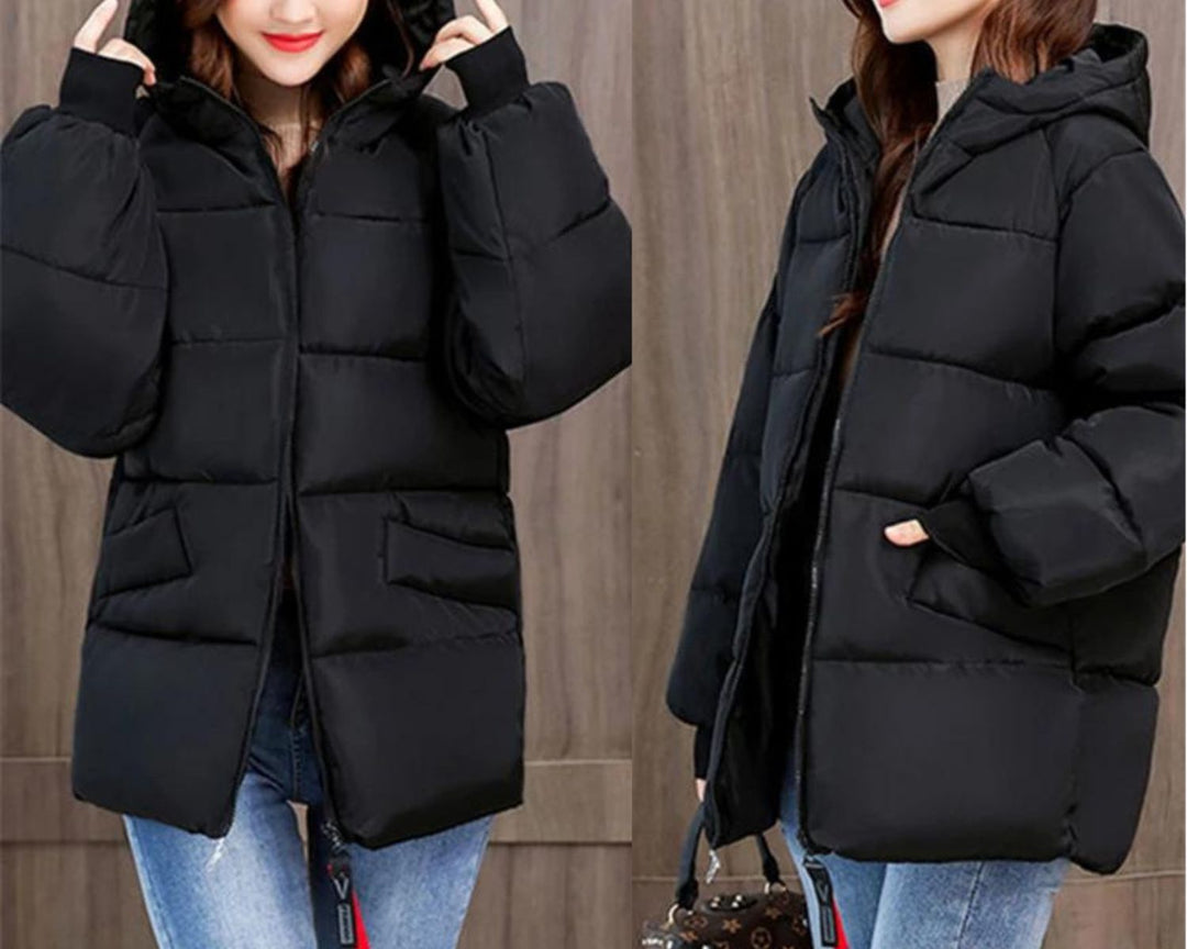 EB | Oversized Gepolsterter Baumwollparka mit Kapuze - Bequem & Stilvoll