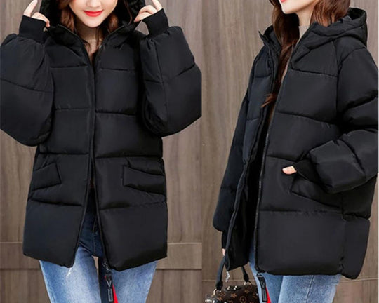 EB | Oversized Gepolsterter Baumwollparka mit Kapuze - Bequem & Stilvoll