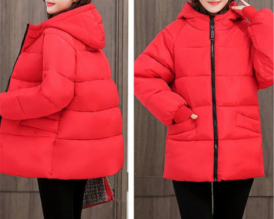 EB | Oversized Gepolsterter Baumwollparka mit Kapuze - Bequem & Stilvoll