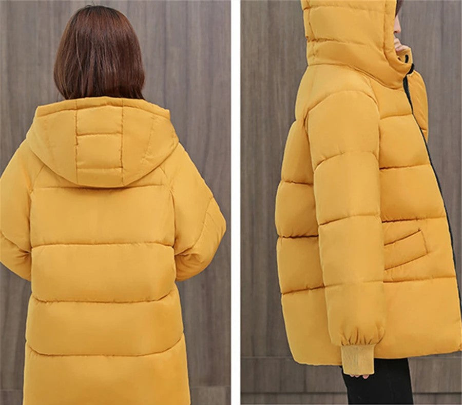 EB | Oversized Gepolsterter Baumwollparka mit Kapuze - Bequem & Stilvoll