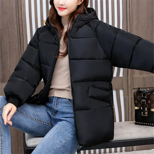 EB | Oversized Gepolsterter Baumwollparka mit Kapuze - Bequem & Stilvoll