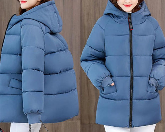 EB | Oversized Gepolsterter Baumwollparka mit Kapuze - Bequem & Stilvoll