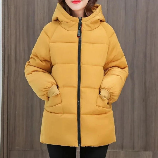 EB | Oversized Gepolsterter Baumwollparka mit Kapuze - Bequem & Stilvoll
