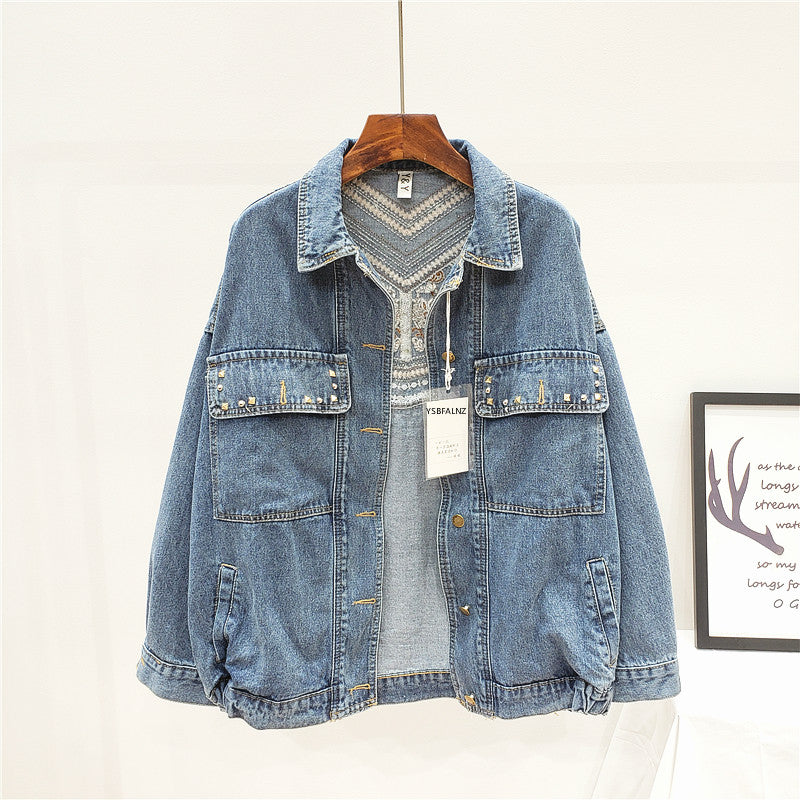 EB | Jeansjacken mit Blumenmuster für Damen