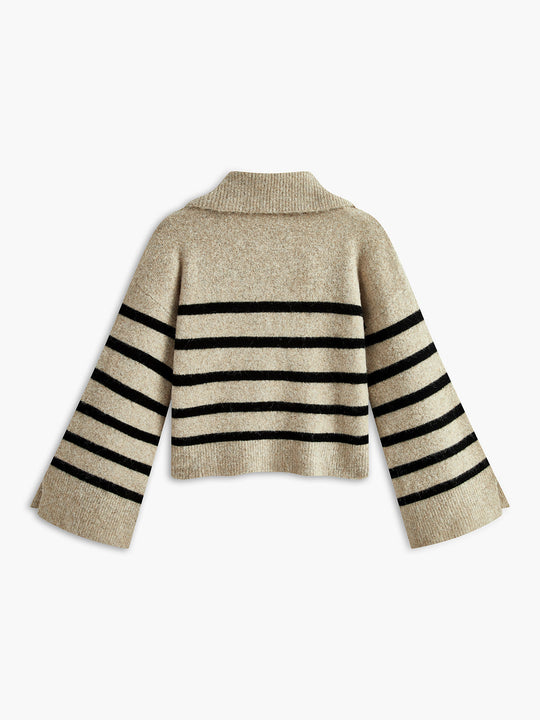 EB | Übergroßer Gestreifter Pullover für Frauen