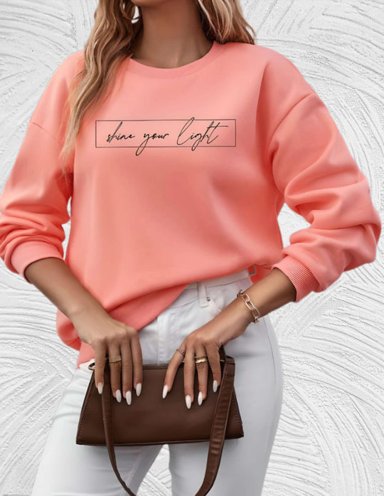EB | Oversized Damenpullover mit Rundhalsausschnitt