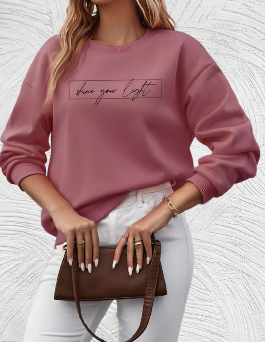 EB | Oversized Damenpullover mit Rundhalsausschnitt