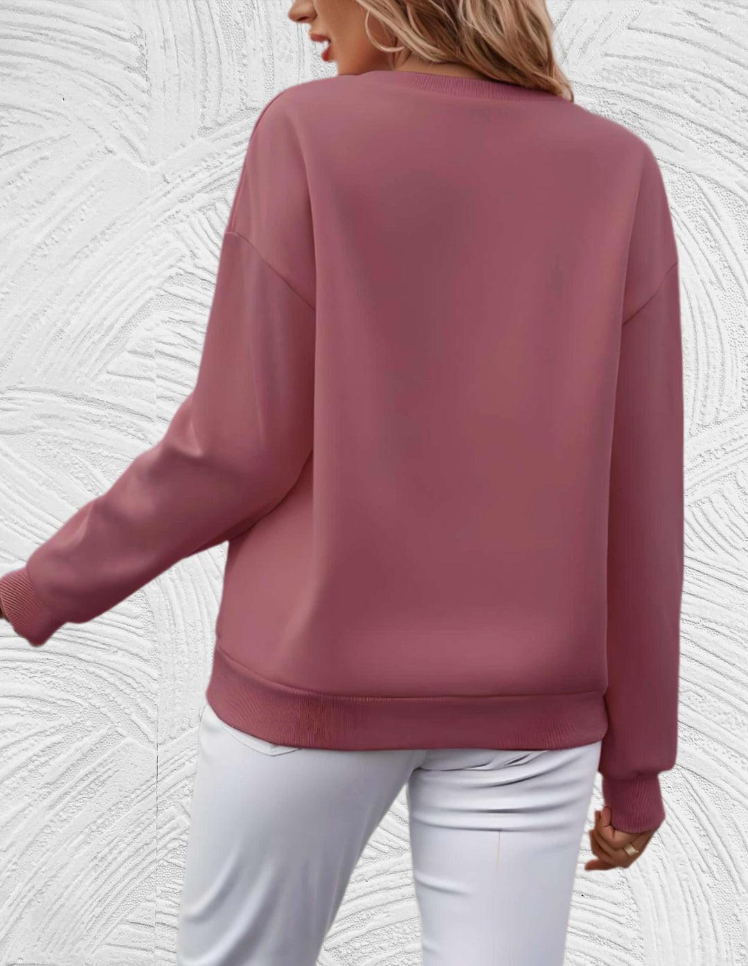 EB | Oversized Damenpullover mit Rundhalsausschnitt