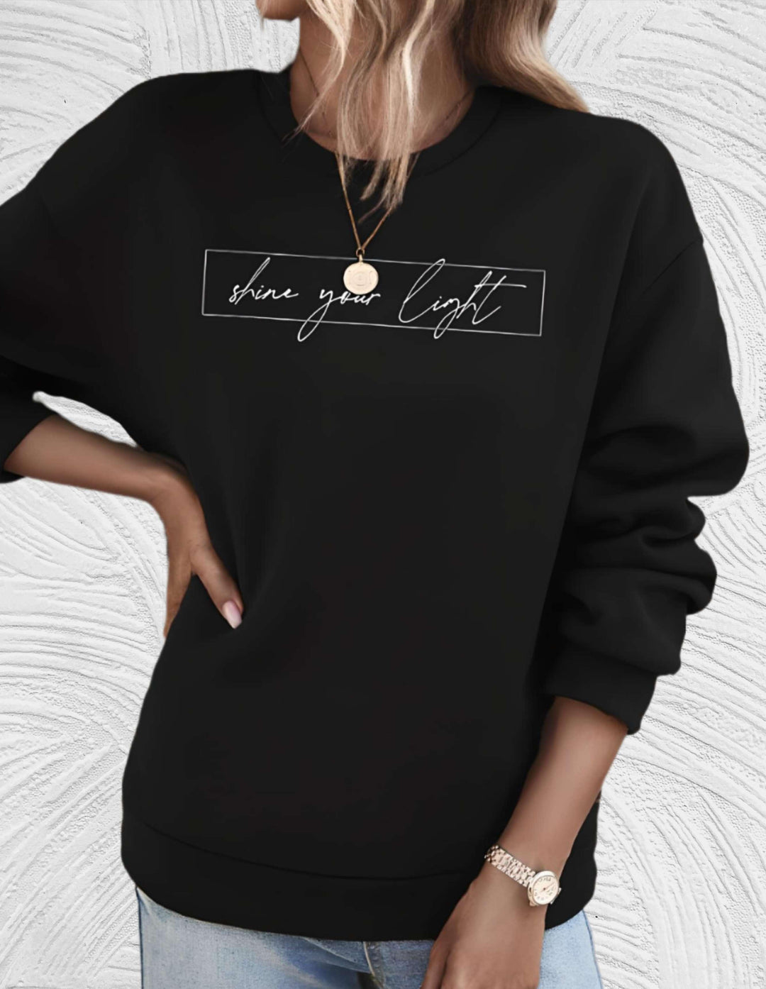 EB | Oversized Damenpullover mit Rundhalsausschnitt