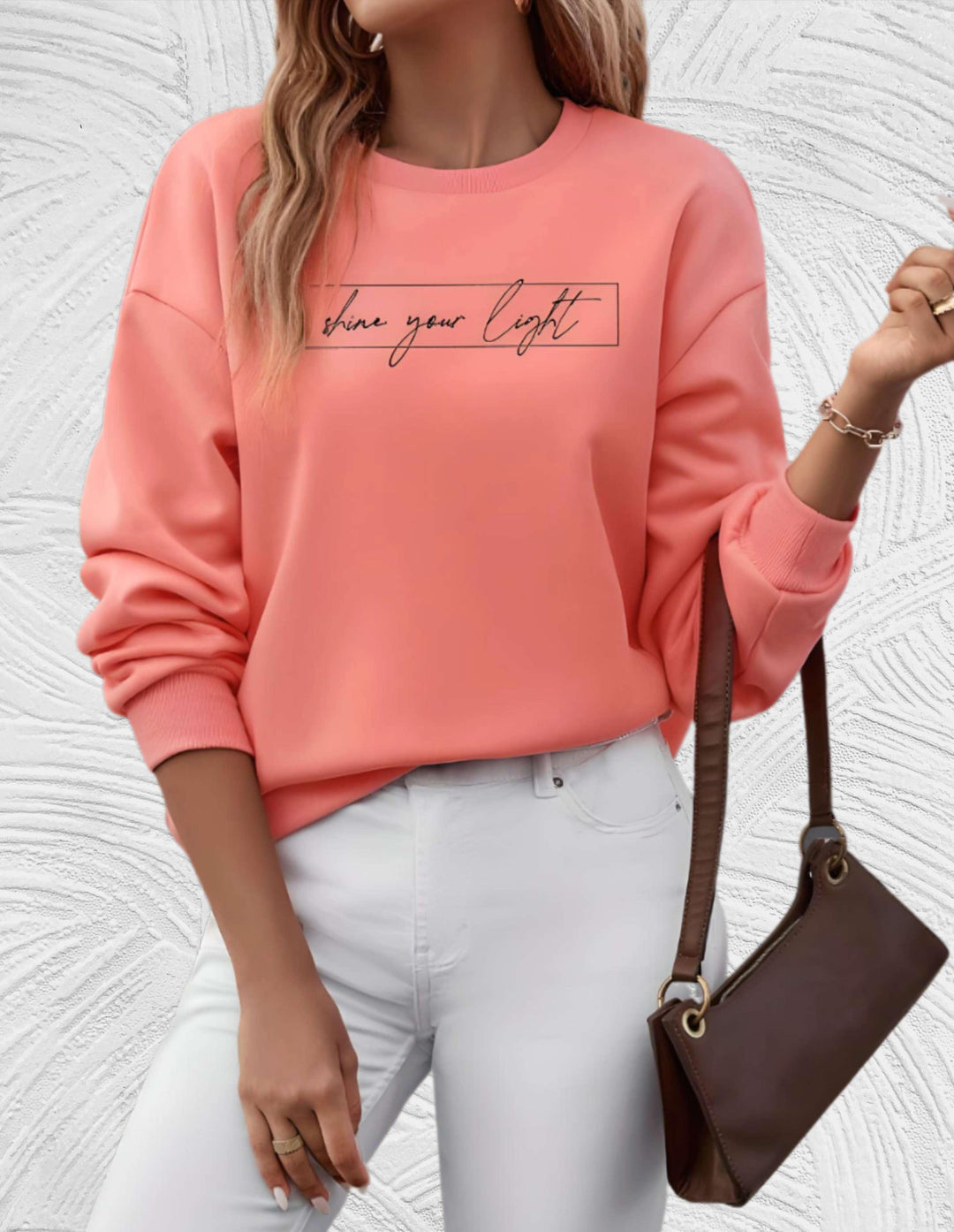 EB | Oversized Damenpullover mit Rundhalsausschnitt