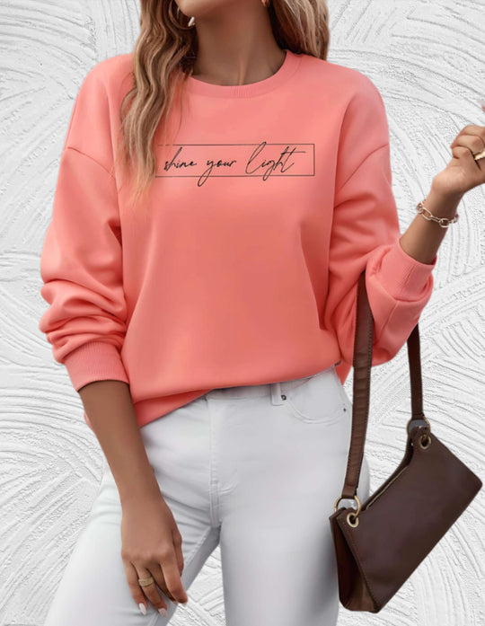 EB | Oversized Damenpullover mit Rundhalsausschnitt
